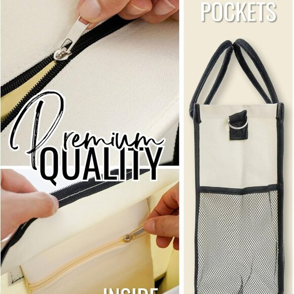 Nurse Canvas Tote Bag Women Zipper Shoulder Strap Gift for Appreciation - Picture 4 of 7